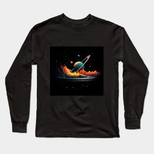 Landscape Illustration Space Long Sleeve T-Shirt